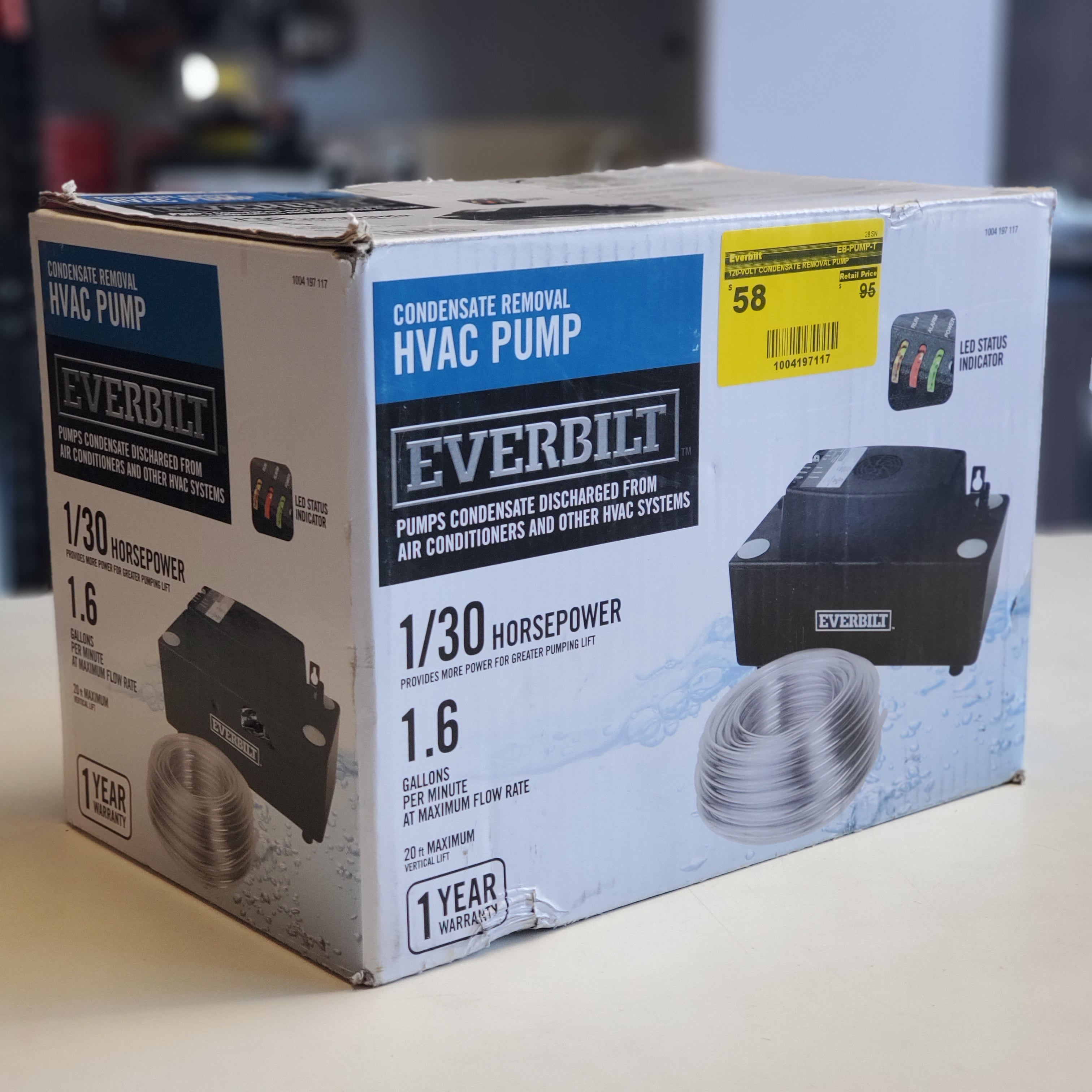 120-VOLT CONDENSATE REMOVAL PUMP (EB-PUMP-T) 120-VOLT CONDENSATE REMOVAL PUMP (EB-PUMP-T)